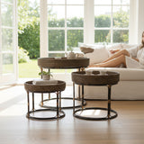 Nesting Coffee Tables | Set of 3, Brown or Black
