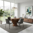 Handcrafted round dining table featuring a sculptural pedestal base made from natural wood log slices, showcasing the unique grain and organic texture of each piece. A striking rustic statement table ideal for dining rooms, lodges, cafés, or nature-inspired interiors.