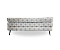 Load image into Gallery viewer, Circle Pattern Ottoman | Cream & White
