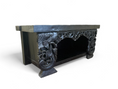 Load image into Gallery viewer, Wooden Plasma TV Stand Carved Open | Black
