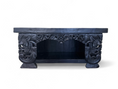 Load image into Gallery viewer, Wooden Plasma TV Stand Carved Open | Black
