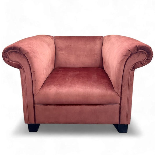 Dusty Pink Occasional Chair | Wide Single Seat