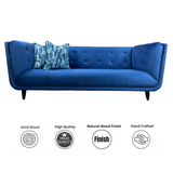 Couch Retro with Ottoman | Royal Blue