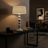 Lounge Lamp Disk Tall | Aged Duck Egg 70cm Excl Shade