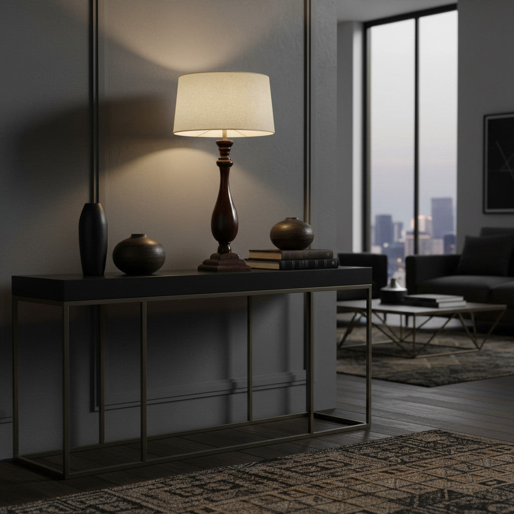 Lounge Lamp Dula | Brown 68cm Excl Shade