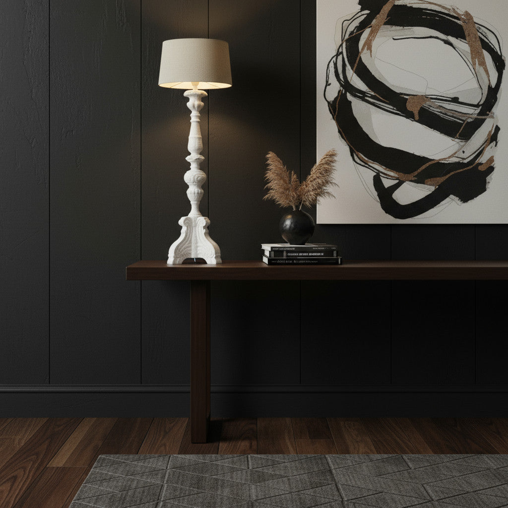 Lounge Lamp Eiffel | White 80cm Excl Shade