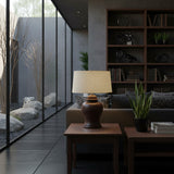 Lounge Lamp Ginger Jar Large | Brown 62cm Excl Shade