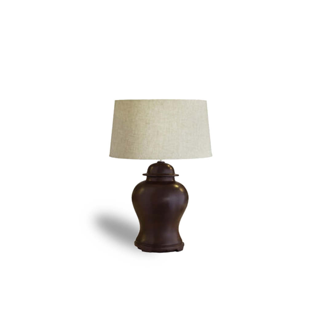 Lounge Lamp Ginger Jar Large | Brown 62cm Excl Shade