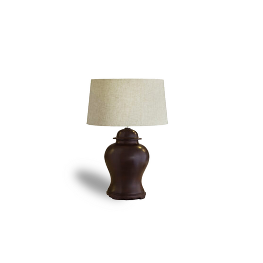 Lounge Lamp Ginger Jar Large | Brown 62cm Excl Shade