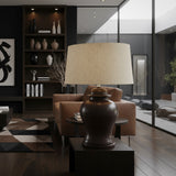 Lounge Lamp Ginger Jar Large | Brown 62cm Excl Shade