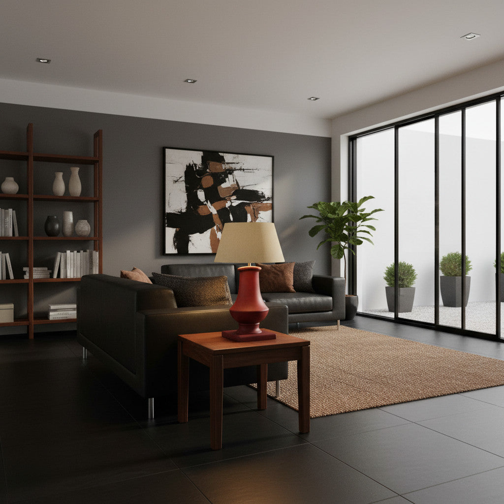 Lounge Lamp Grosvenor | Red 63cm Excl Shade