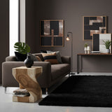 Square Twisted Shaped Stool | Natural, Teak