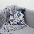 Load image into Gallery viewer, Scatter Cushion | Bougainvillea Blue Linen | Secret Garden
