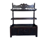DECORATIVE WOODEN SHELF 142X101 | DARK