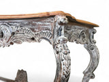 CABRIOLE LEGGED WOODEN WINE CONSOLE | WOOD WASHED