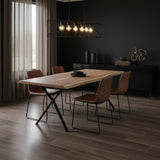 Acacia Wood Dining Table | 6 Seater, Live Edge