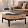 Load image into Gallery viewer, 2 Drawer Coffee Table | Acacia Wood 80x80x40cm
