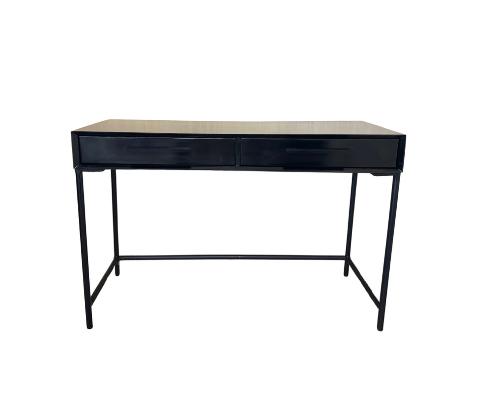 2 Drawer ConsoleDesk Black Yellow Lemon Tree