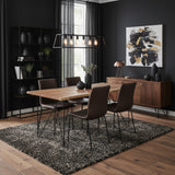 Acacia Wood Dining Table Spike Leg | 6 Seater, Live Edge