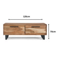 Load image into Gallery viewer, 2 Drawer Coffee Table | Acacia Wood 120x70x45cm
