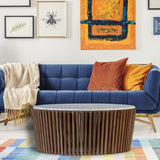 Marble Round Coffee Table 100cm | Acacia