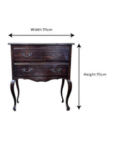 French Bedside Table | Dark Brown