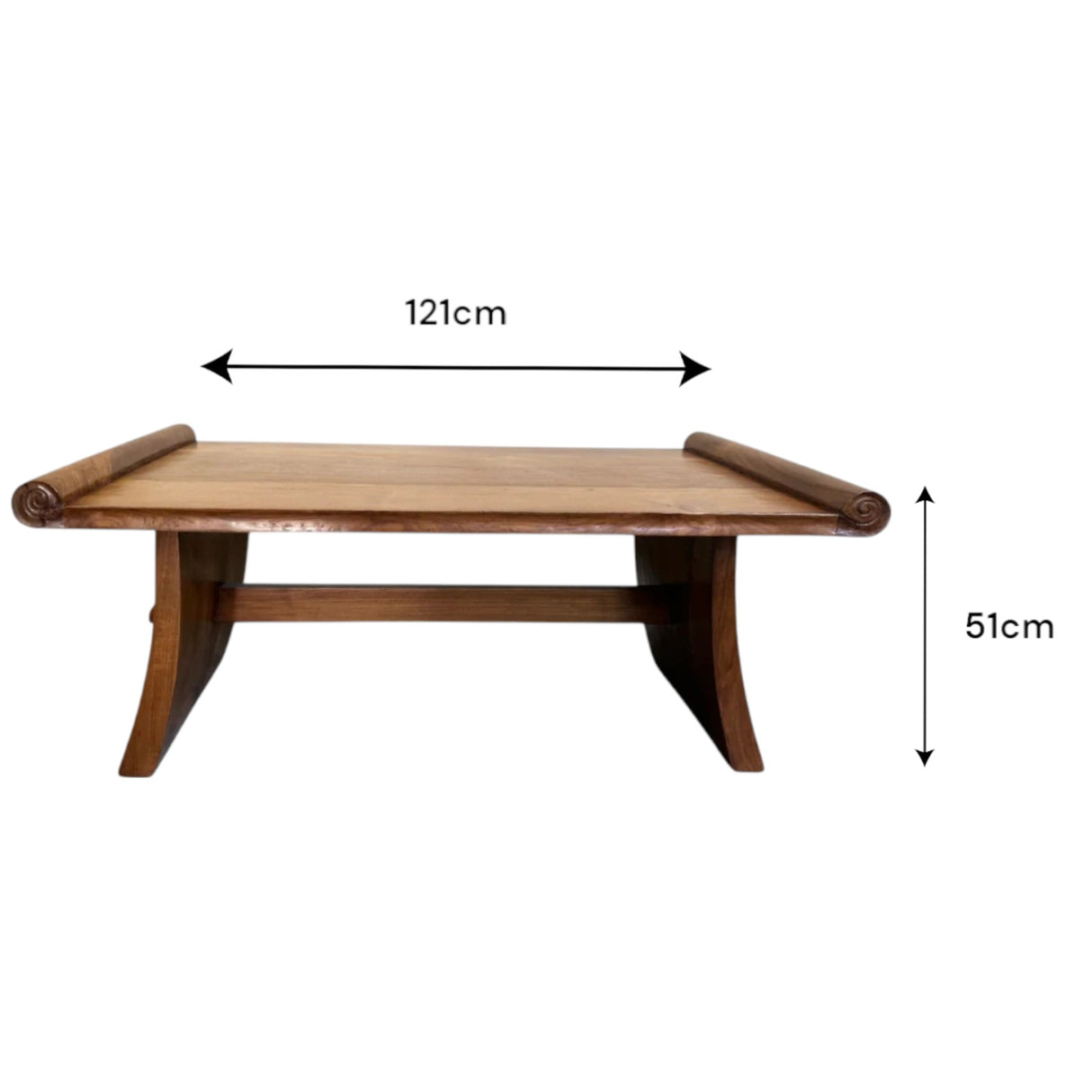 Japanese Coffee Table | Natural Wood Finish
