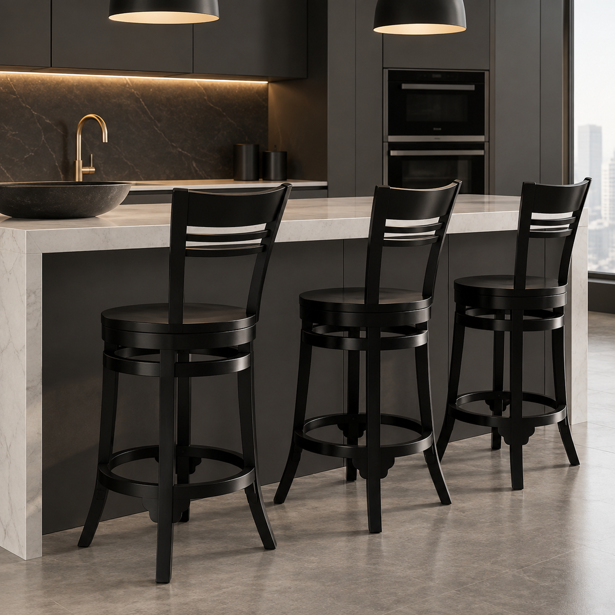 Swivel Bar Chair | Natural 115x42x42
