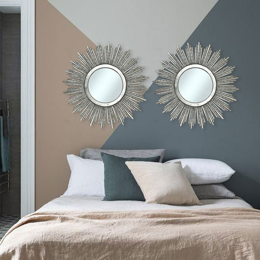 Trento Round Mirror | Silver Antique