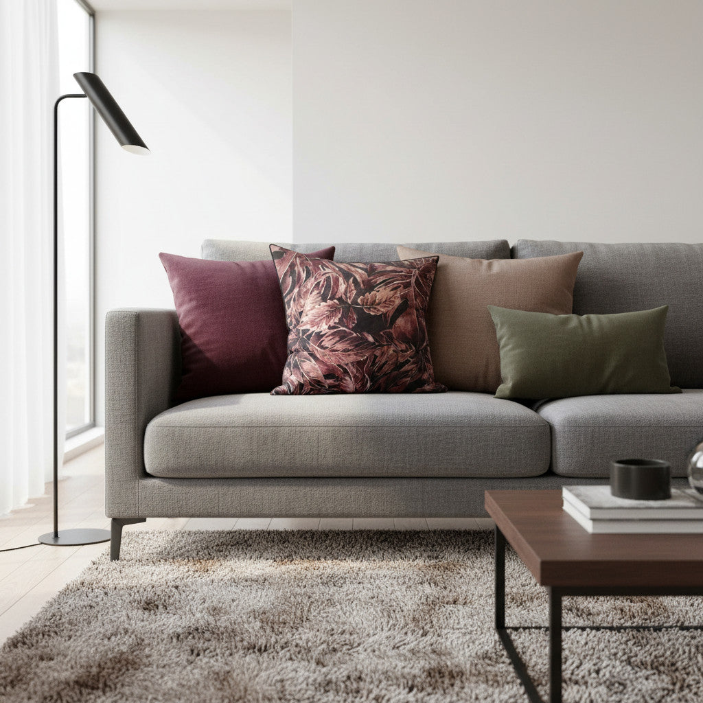 Scatter Cushion | Sweet Basil Blush Velvet  | Secret Garden