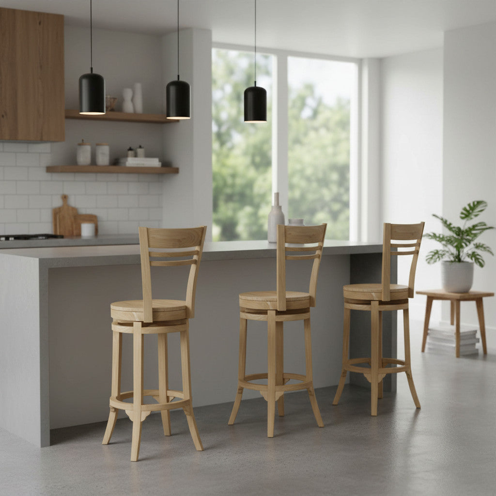 Swivel Bar Chair | Natural 115x42x42
