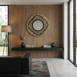 Natural Frame Mirror | Black & Fibre, Woven 70cm