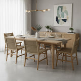 Rattan Weave Dining Chair | Natural
