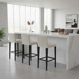 RATTAN WOODEN BAR CHAIR | WHITE WASH