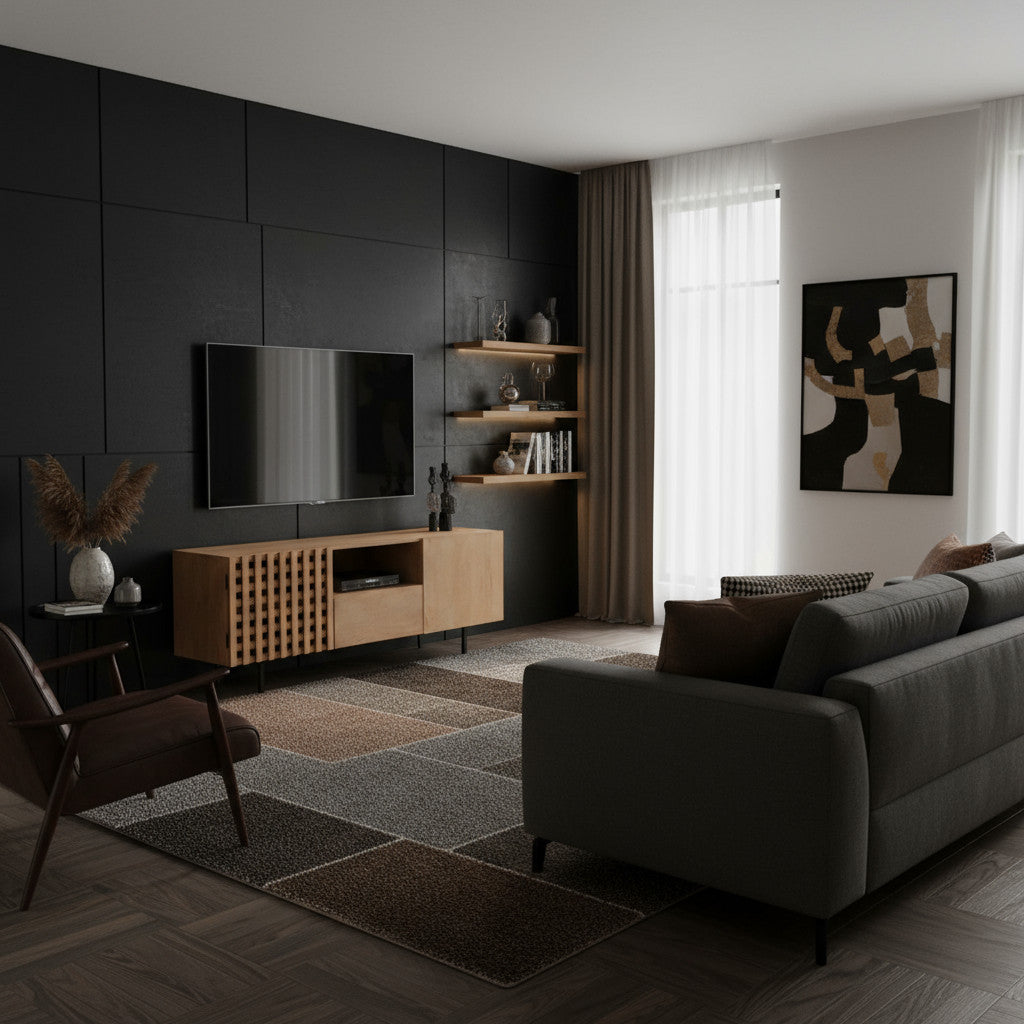 Acacia 2 Door 2 Drawer TV Cabinet | Natural