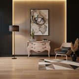 Ornately Decorated Chest of Drawers | Natural 80x120x55cm