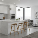 No Back Rest Bar Chair | Natural 65x80x80