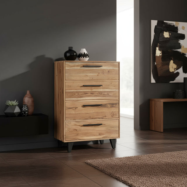 Drawer Lemon Tree 4 Drawer Dresser | Natural 105x70x40cm – Yellow Lemon Tree