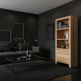 BOOKCASE WITH 3 DRAWERS | NATURAL TEAK | LARGE