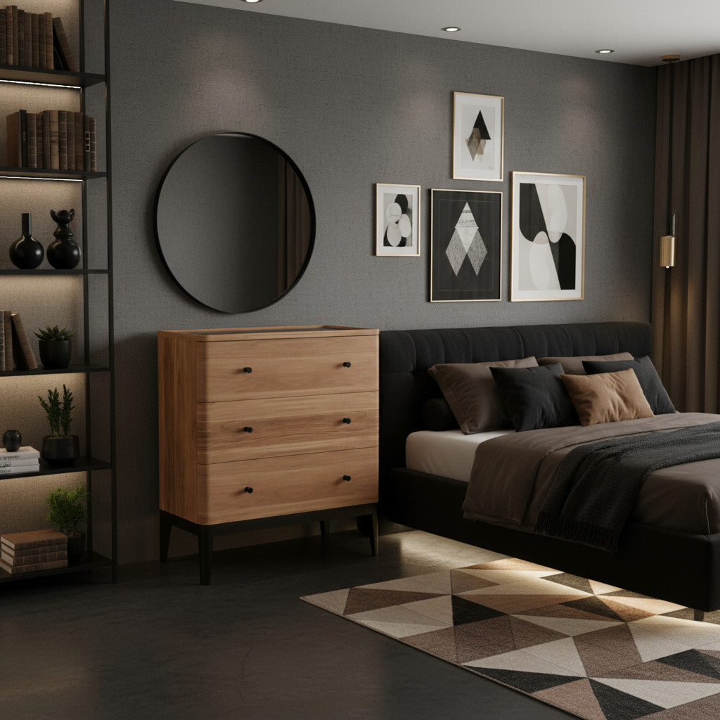 3 Drawer Dresser | Natural 103x90x42cm