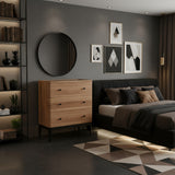 3 Drawer Dresser | Natural 103x90x42cm