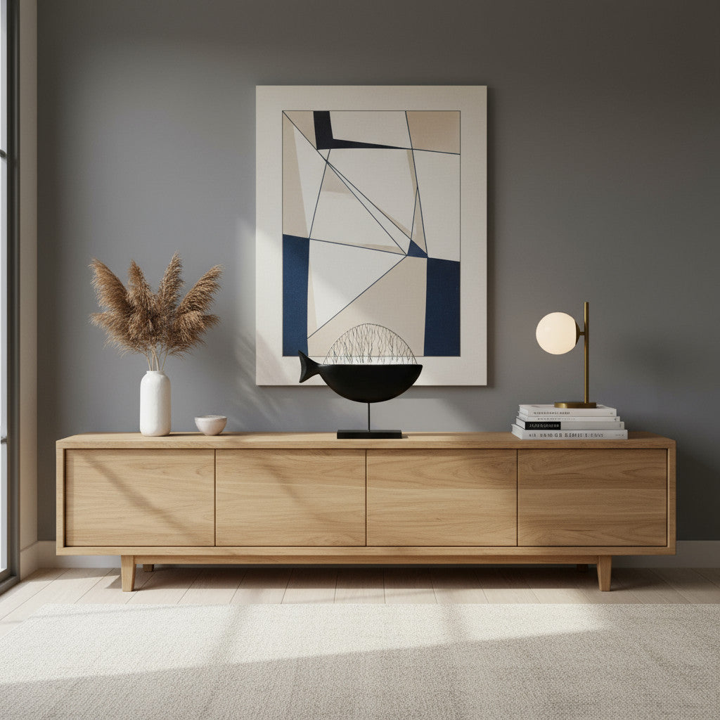 FISH ON METAL STAND | BLACK