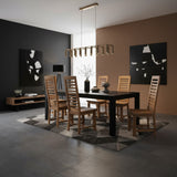 Line Solid Wooden Dining Chair | Natural 120x41x45