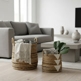 Basket White Triangles | Large