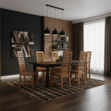 Line Solid Wooden Dining Chair | Natural 120x41x45