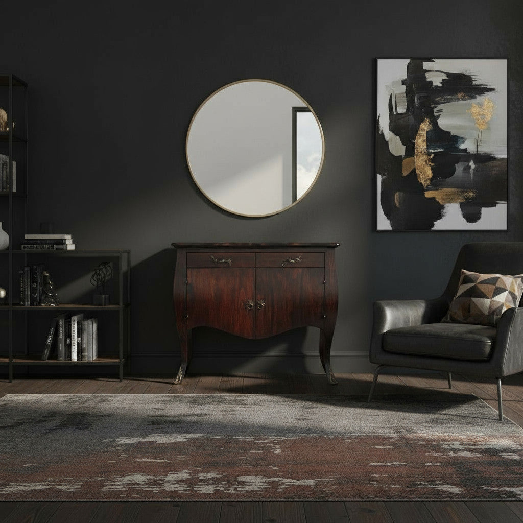 2 Door, 2 Drawer Cabinet | Dark Wood 85x100x50