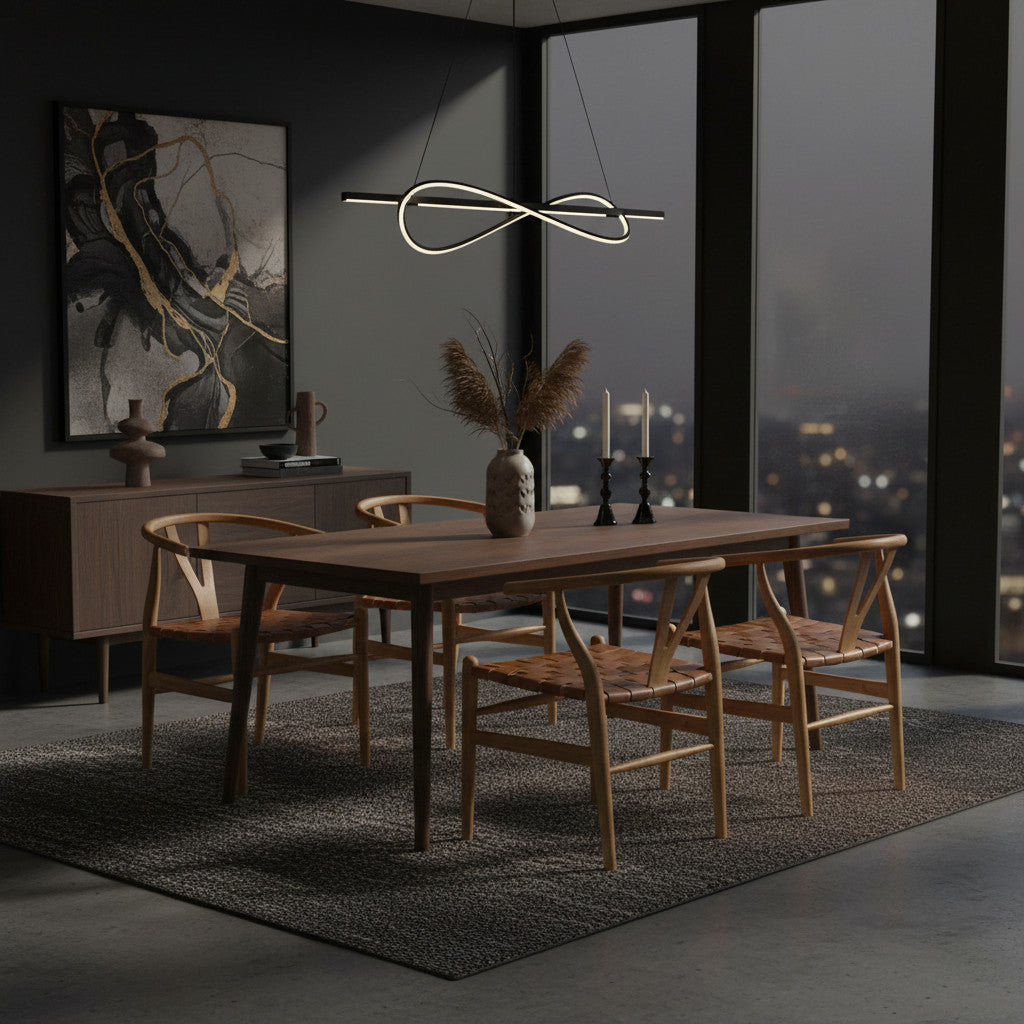 Leather Strap Dining Chair | Natural