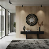 Natural Frame Mirror | Black, Patterned 70cm