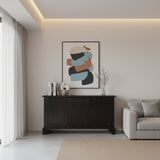 Sideboard 3 Drawers 3 Doors | Dark