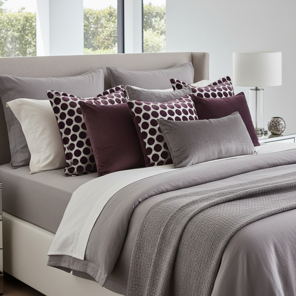 Scatter Cushion | Purple Round Dot | House Range